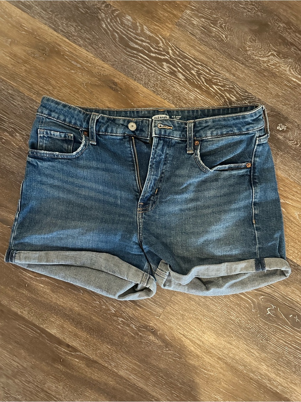 Old Navy Women's Blue Rolled-Cuff Denim Shorts